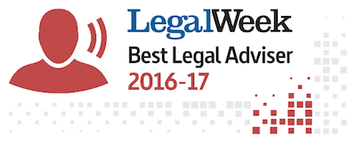 LegalWeek Best Legal Adviser 2016 - 2017 logo