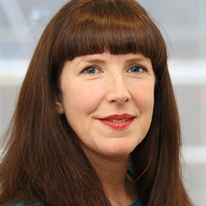 Head shot of Hazel Dawson smiling into camera