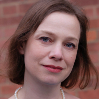 Head shot of Rebecca Halford-Harrison smiling and looking into camera