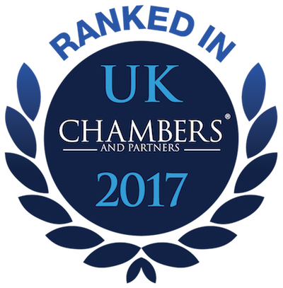 Ranked in UK Chambers and Partners 2017 logo