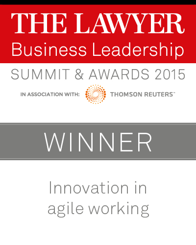 The Lawyer Business Leadership Summit and Awards 2015 Winner for Best innovation and agile working team logo