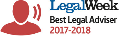 LegalWeek Best Legal Adviser 2017 - 2018 logo