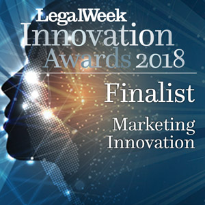 LegalWeek Legal Innovation Awards 2018, Finalist for Marketing Innovation logo