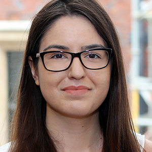 Head shot of Nia Gradeva looking into camera