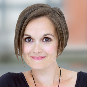 Head shot of Sophie Ghazal smiling into camera