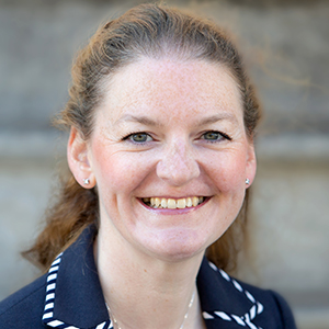 Head shot of Helen Gavin-Brown smiling into camera