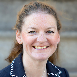 Head shot of Helen Gavin-Brown smiling into camera