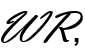 William Robins initial signature