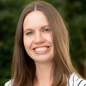 Head shot of Laura Bryan smiling into camera