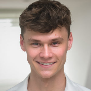 Head shot of Scott Dickson smiling into camera